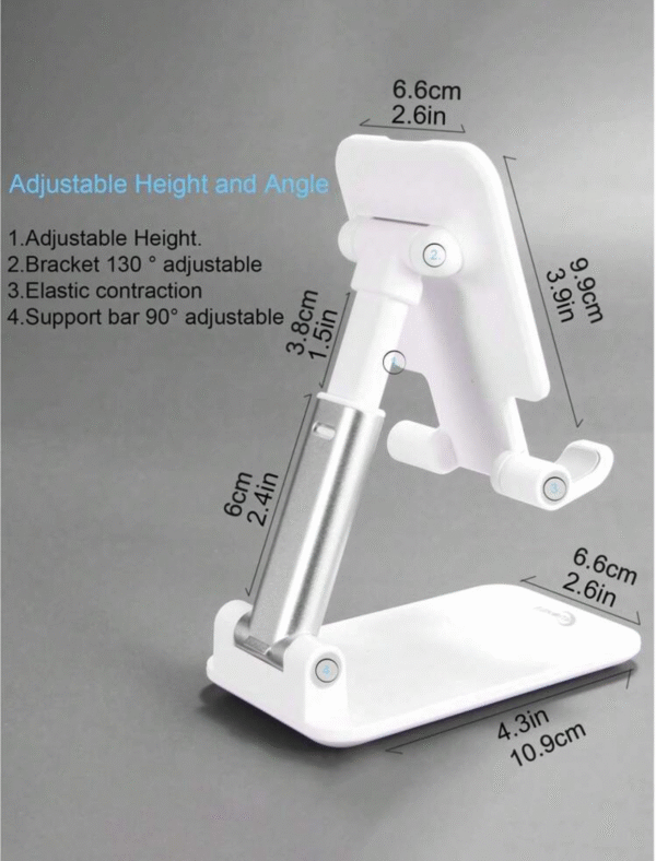 Support smartphone pliable & réglable – rotatif 360° & ultra-compact