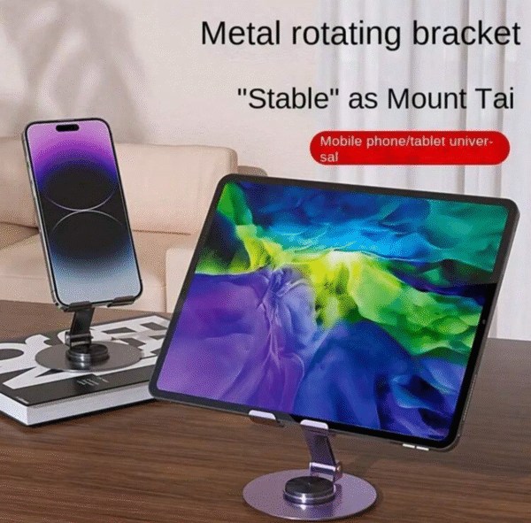 Support universel 360° en métal pour smartphone & tablette – rotatif & stable