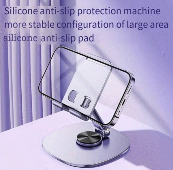 Support métallique rotatif 360° pour smartphone – Bureau & Table