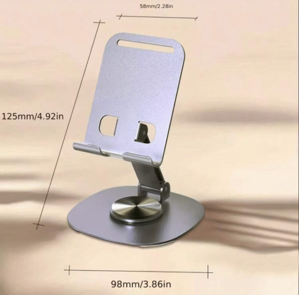 Support métallique rotatif 360° pour smartphone – Bureau & Table