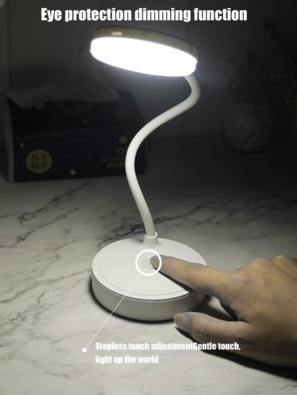 Lampe LED USB rechargeable – 3 niveaux de luminosité, protection oculaire & veilleuse intégrée