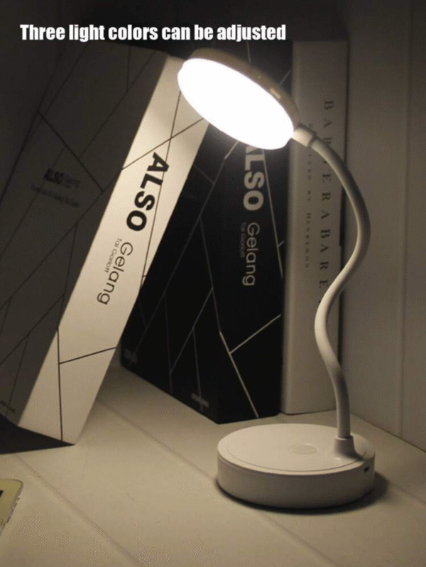 Lampe LED USB rechargeable – 3 niveaux de luminosité, protection oculaire & veilleuse intégrée