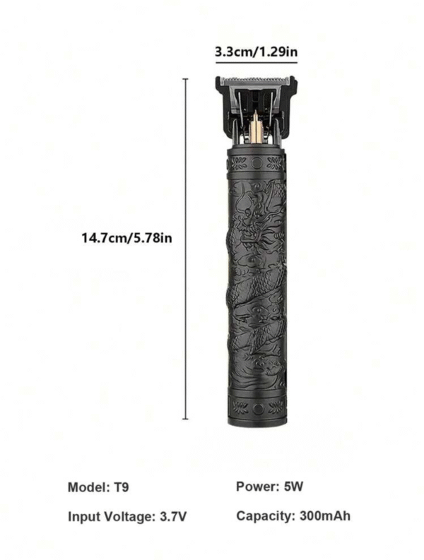 Tondeuse à cheveux rechargeable USB – Corps métallique doré & 4 sabots