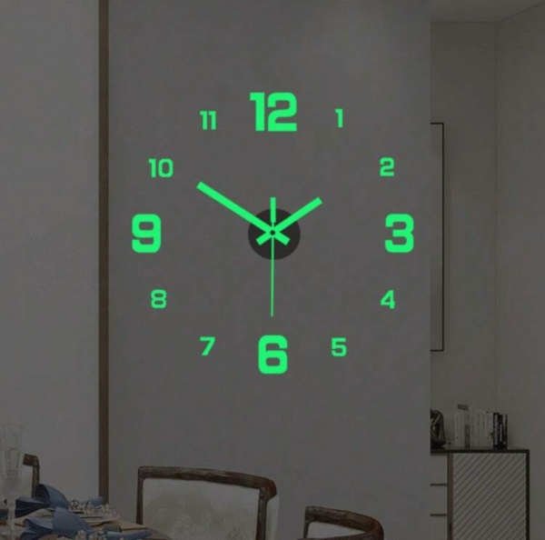 Horloge murale acrylique 40 cm – Chiffres lumineux & silence garanti
