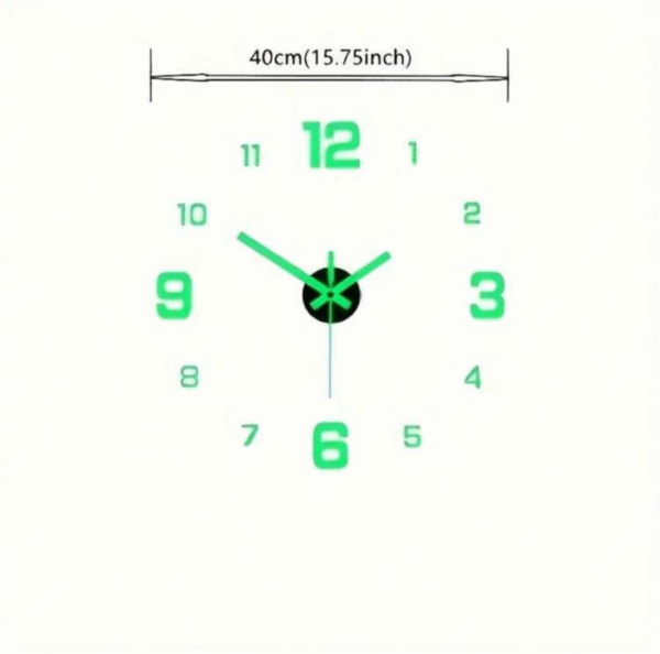 Horloge murale acrylique 40 cm – Chiffres lumineux & silence garanti