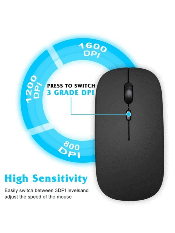 Souris Bluetooth sans fil silencieuse – compacte & multi-compatibilité (iPhone, Android, PC)