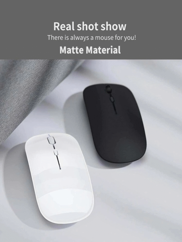 Souris Bluetooth sans fil silencieuse – compacte & multi-compatibilité (iPhone, Android, PC)