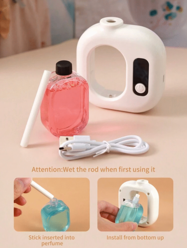 Diffuseur d’arômes USB rechargeable + flacon parfum (lavande)
