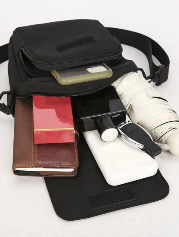 Sacoche bandoulière urbaine – polyester léger & double zip