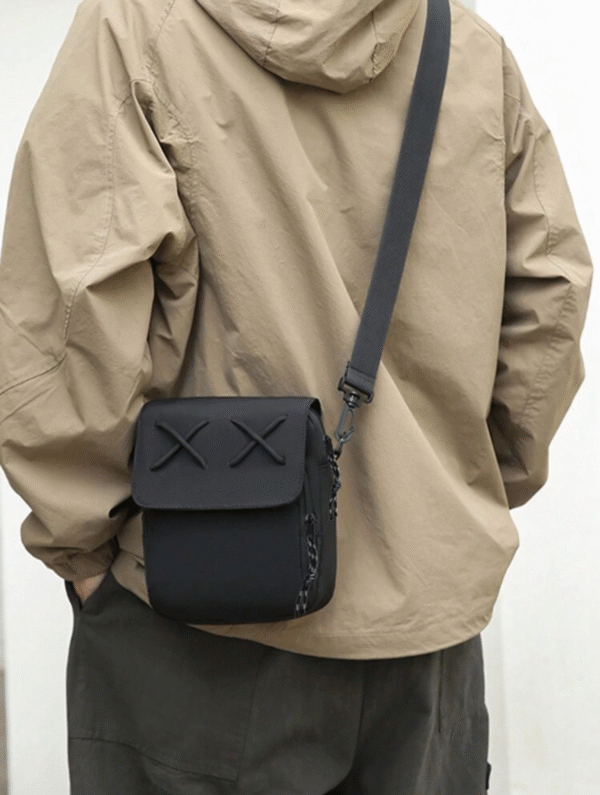 Sacoche bandoulière urbaine – polyester léger & double zip