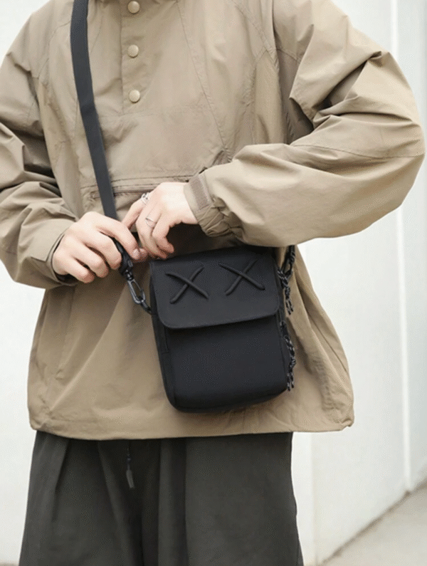 Sacoche bandoulière urbaine – polyester léger & double zip