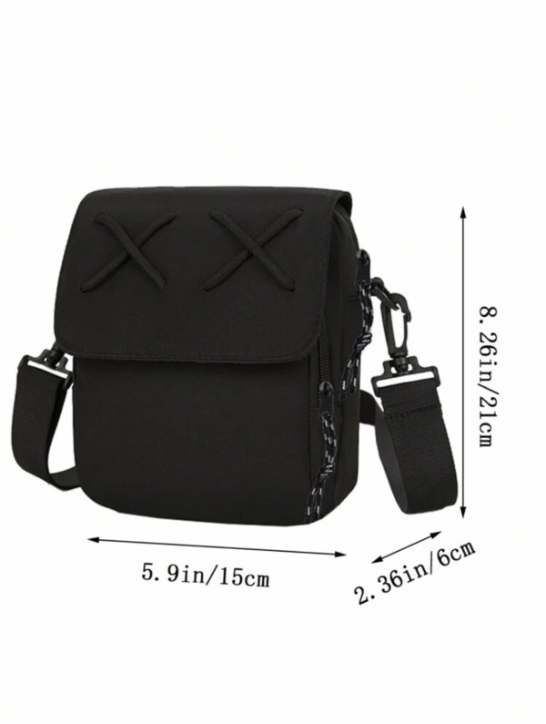Sacoche bandoulière urbaine – polyester léger & double zip