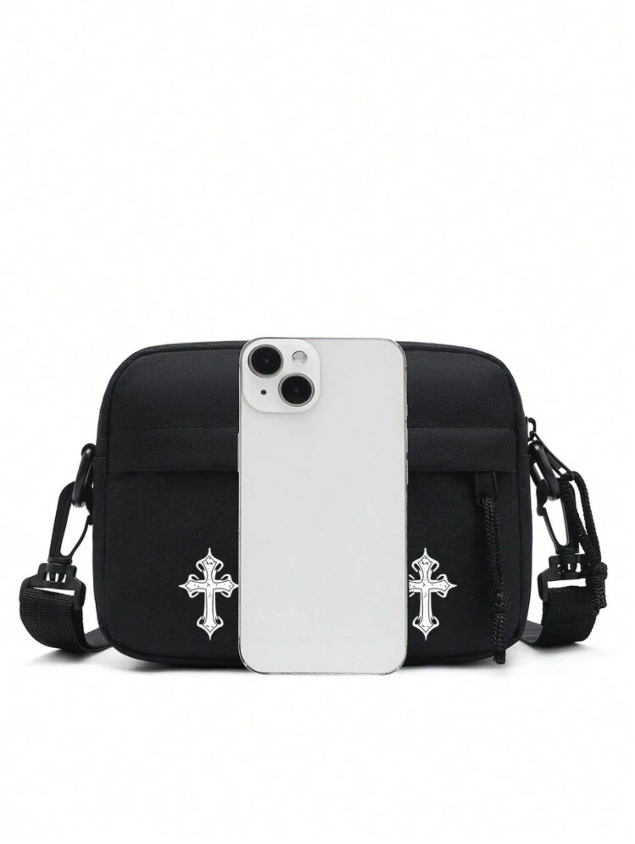 Sacoche bandoulière nylon – Mini crossbody 19×15×5 cm, résistante & urbaine