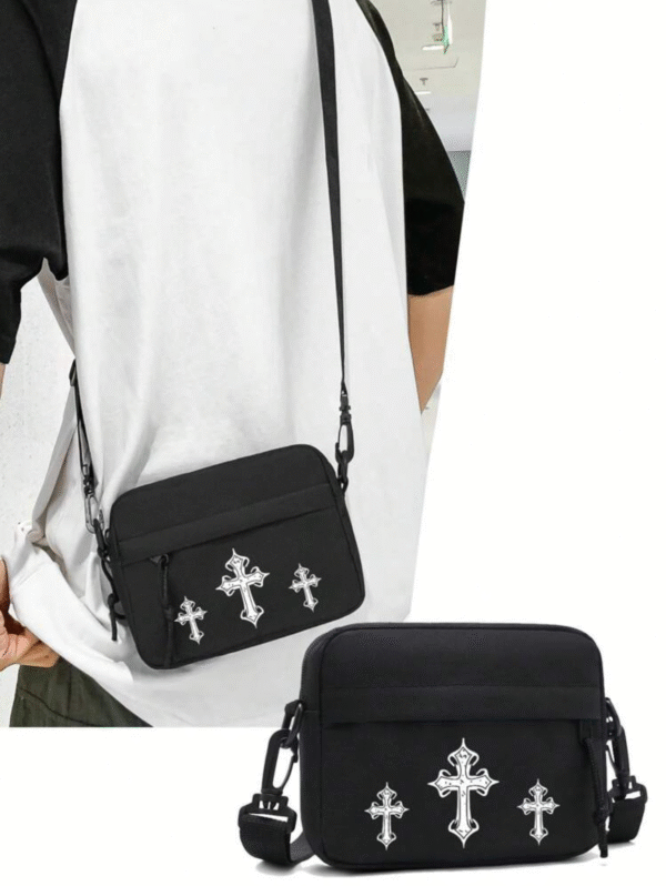 Sacoche bandoulière nylon – Mini crossbody 19×15×5 cm, résistante & urbaine