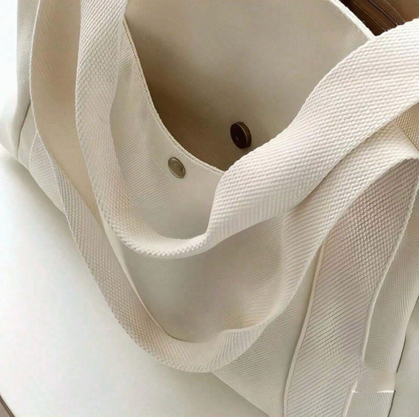 Sac cabas en toile 40 × 35 cm – multi-poches & anses confort