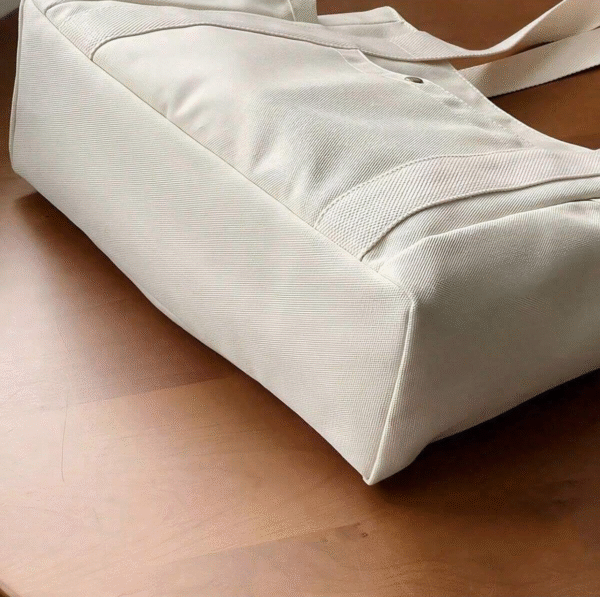 Sac cabas en toile 40 × 35 cm – multi-poches & anses confort