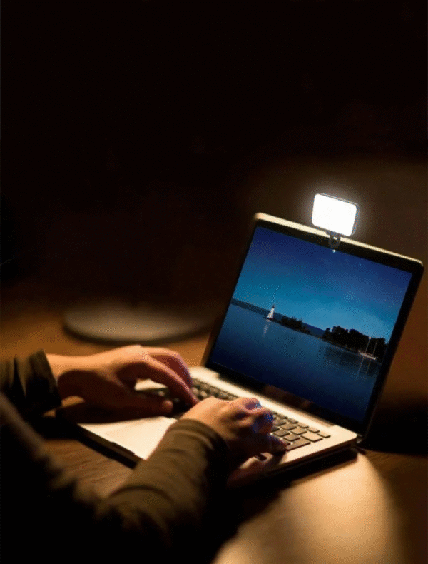 Lampe selfie LED clip 3 températures – rechargeable USB, ultra-portable