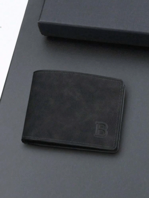 Portefeuille homme compact – double-volets en cuir PU