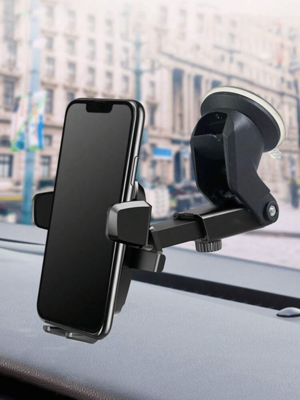 Support téléphone voiture à ventouse – bras articulé & rotation 360°