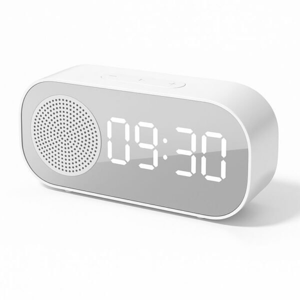 Enceinte Bluetooth multifonction – Réveil miroir LED