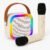 Baffle karaoké sans fil – Avec 2 micros, Bluetooth, lumières LED et poignée portable