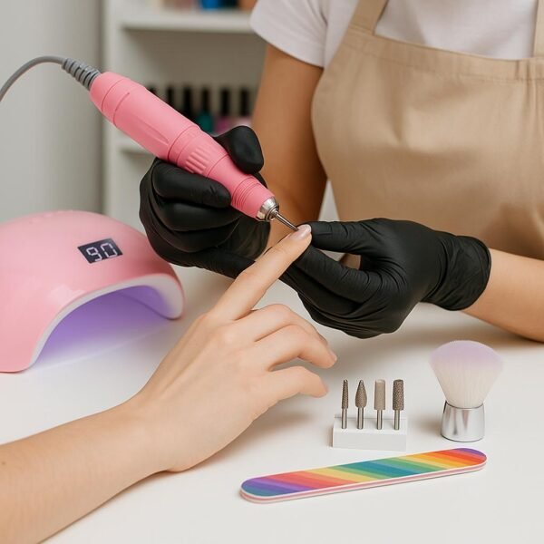 Kit manucure complet professionnel – Lampe UV, ponceuse, limes et accessoires (USB)