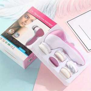Brosse nettoyante visage 5 en 1 – Électrique, massage & exfoliation