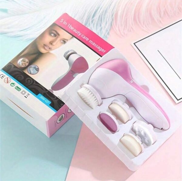 Brosse nettoyante visage 5 en 1 – Électrique, massage & exfoliation