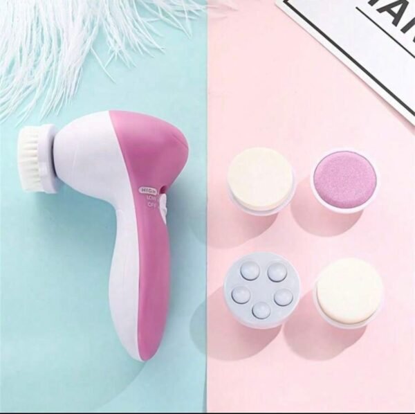 Brosse nettoyante visage 5 en 1 – Électrique, massage & exfoliation