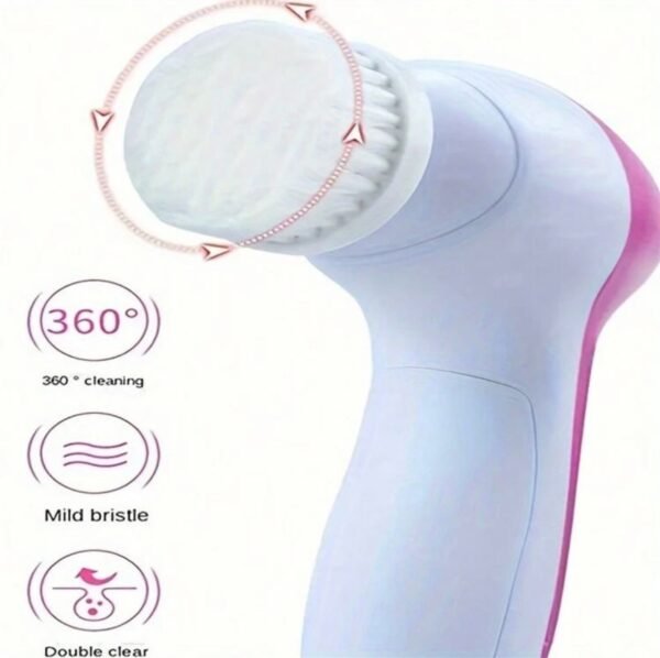 Brosse nettoyante visage 5 en 1 – Électrique, massage & exfoliation