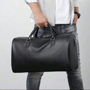 Sac de voyage rétro – Polochon grande capacité, cuir PU élégant et résistant