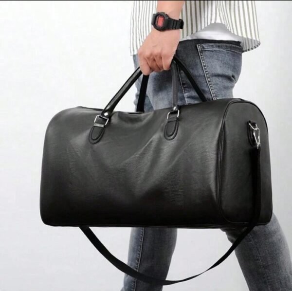 Sac de voyage rétro – Polochon grande capacité, cuir PU élégant et résistant