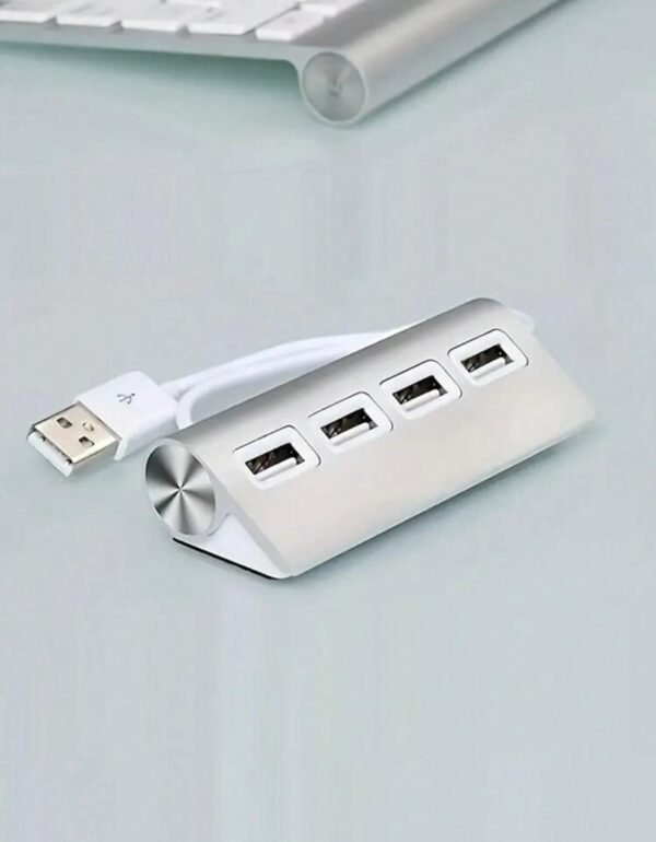Adaptateur USB 3.0 en aluminium – Répartiteur 4 ports haute vitesse pour ordinateur et accessoires