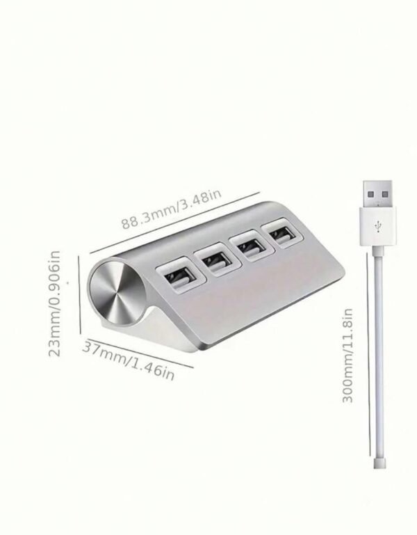 Adaptateur USB 3.0 en aluminium – Répartiteur 4 ports haute vitesse pour ordinateur et accessoires
