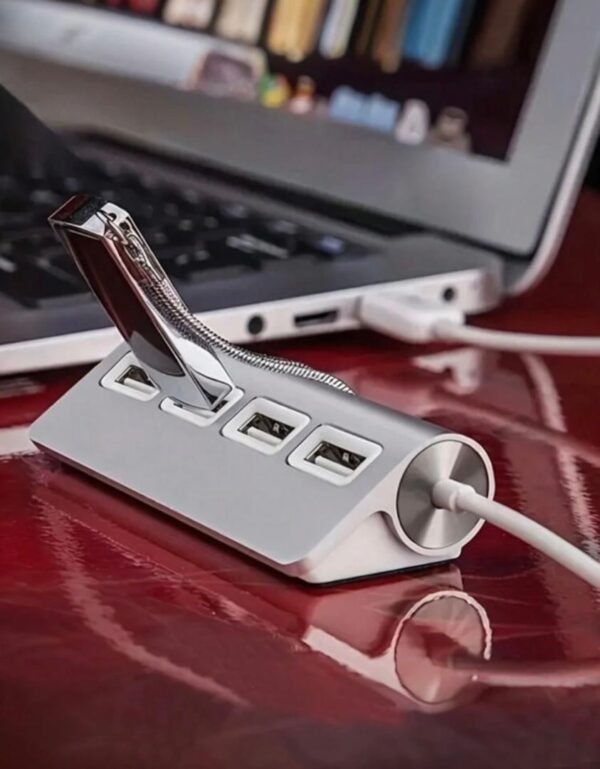 Adaptateur USB 3.0 en aluminium – Répartiteur 4 ports haute vitesse pour ordinateur et accessoires