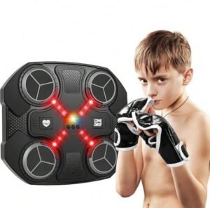 Tapis de boxe interactif Bluetooth avec gants – Jeu éducatif lumineux pour enfants