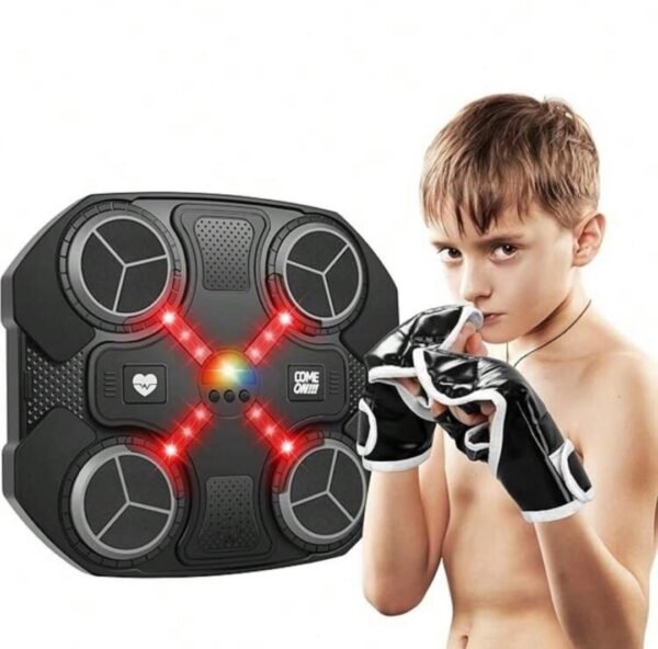 Tapis de boxe interactif Bluetooth avec gants – Jeu éducatif lumineux pour enfants