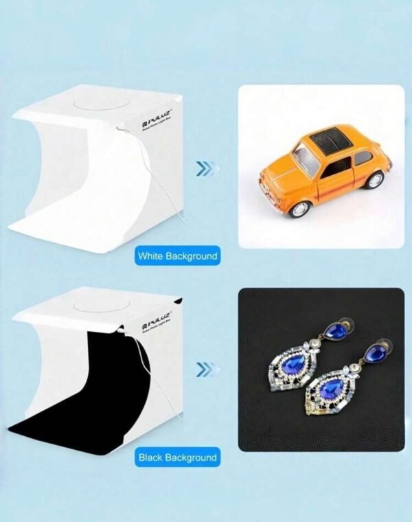 Mini studio photo PULUZ avec éclairage LED – Pour photos de produits pro avec téléphone