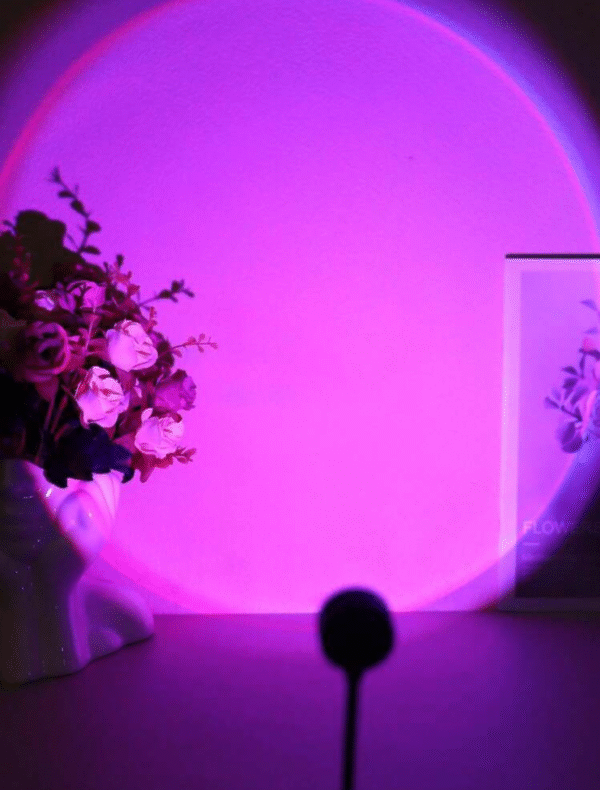 Lampe projection “Couché de soleil” USB – Ambiance arc-en-ciel 360° & 7 modes