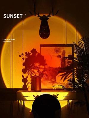 Lampe projection “Couché de soleil” USB – Ambiance arc-en-ciel 360° & 7 modes