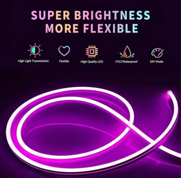 Ruban LED RGB “Neon” USB 5 m – Contrôle appli & télécommande, modes musique