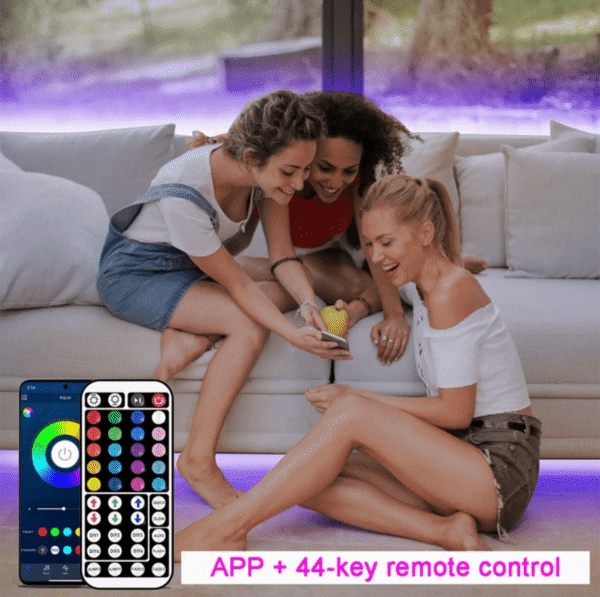 Ruban LED RGB 10 m – Contrôle par appli et télécommande, modes musique