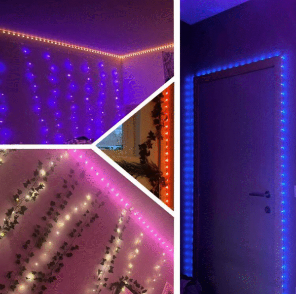Ruban LED RGB 10 m – Contrôle par appli et télécommande, modes musique