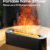 Diffuser d’arômes USB Effet Flamme – Humidificateur 2-en-1 Ultra-Compact 150 ml (Noir)