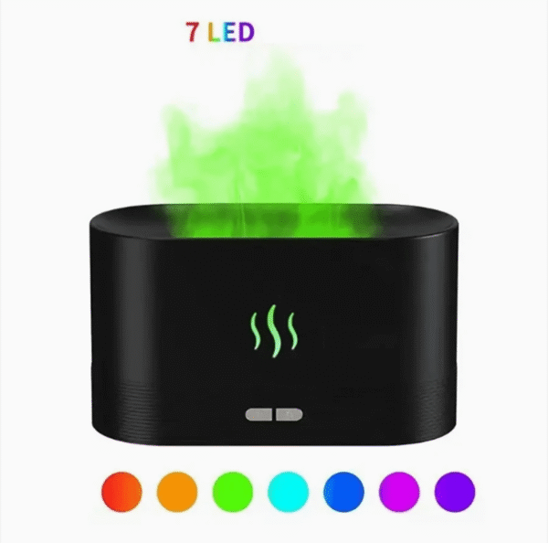 Humidificateur Ultrasonique 150 ml à Simulation de Flamme – Diffuseur d’Arômes USB