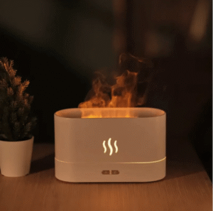 Humidificateur Ultrasonique 150 ml à Simulation de Flamme – Diffuseur d’Arômes USB