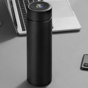 Gourde Isotherme Intelligente 500 ml en Acier Inoxydable Double Paroi avec Écran de Température