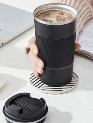 Gobelet Thermique 510 ml en Acier Inoxydable – Mug Isotherme Anti-Fuite pour Voiture et Voyage