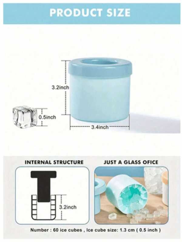 Moule à glaçons en silicone – Bac à glaçons flexible et polyvalent
