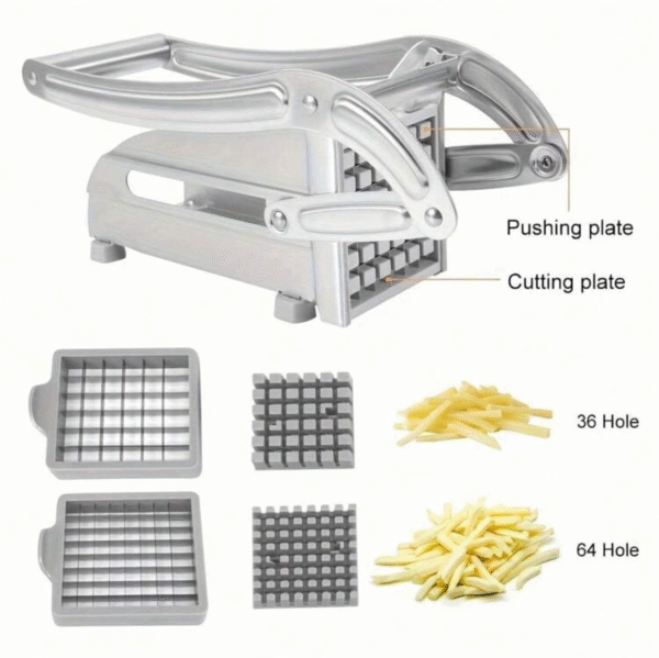 Coupe-Légumes & Trancheuse Multifonction en Acier Inoxydable – Hachoir à Pommes de Terre et Fruits
